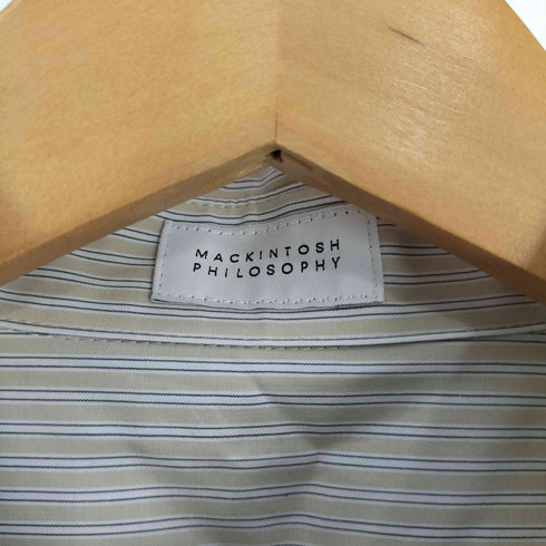 マッキントッシュフィロソフィー MACKINTOSH PHILOSOPHY フリルカラー ストライプシャツ レディース JPN:36
