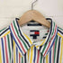 トミーヒルフィガー TOMMY HILFIGER マルチカラーストライプBDシャツ メンズ XL