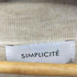 シンプリシテェ SIMPLICITE スキッパー アクリルニットセーター レディース F