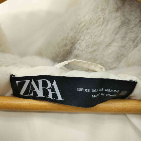 ザラ ZARA ボアデザイン ノースリーブ フーデッドベスト レディース XS