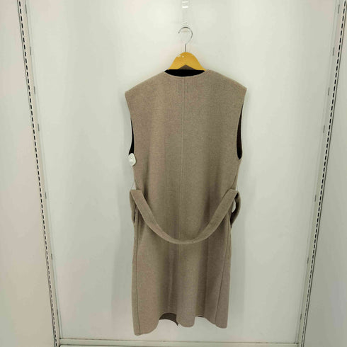 ザラ ZARA ウールメルトン ロングベスト レディース M