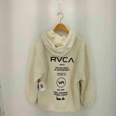 ルーカ RVCA 別注 両面ロゴプリント ジップアップ パーカー メンズ M