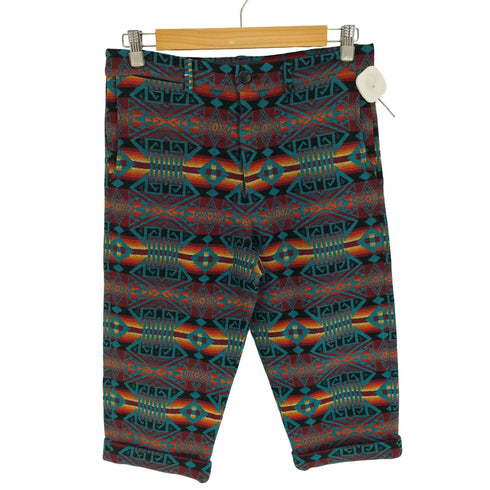 ペンドルトン PENDLETON USA製 ネイティブ柄 ボーダー コットン クロップド パンツ メンズ S