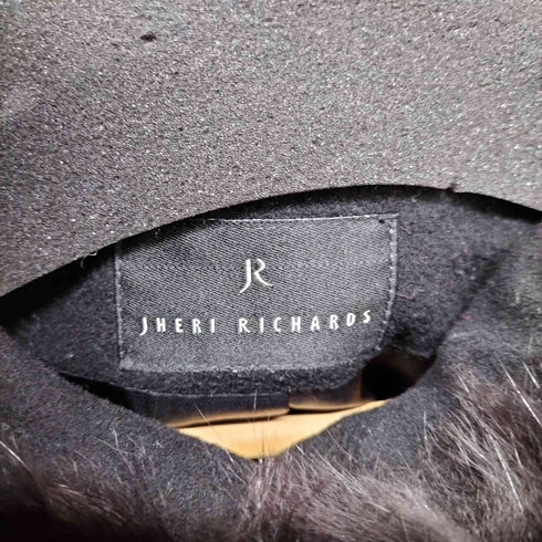JHERI RICHARDS USA製 ウール100 フードファー スーパーロングコート レディース 14