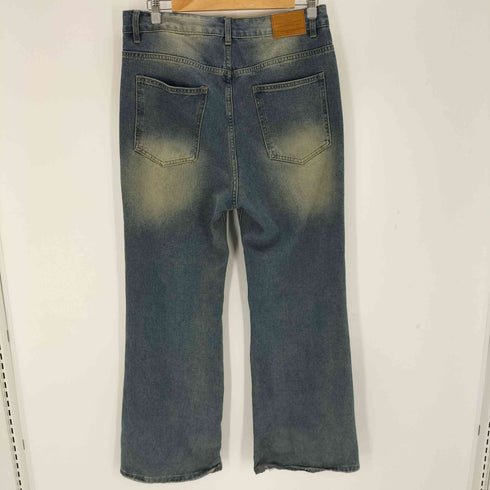 Otte.seoul ビーズ装飾ワイドデニムパンツ メンズ