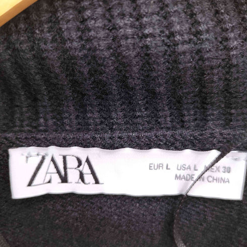 ザラ ZARA タートルネック クロップド ニット セーター レディース L