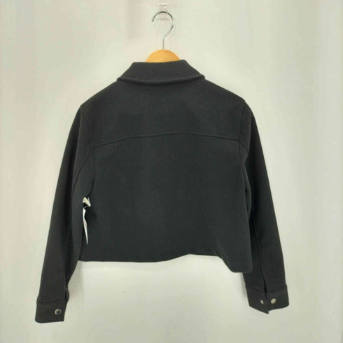 ザラ ZARA シルバーボタン メルトン カバーオールジャケット レディース S