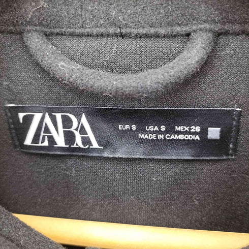 ザラ ZARA シルバーボタン メルトン カバーオールジャケット レディース S