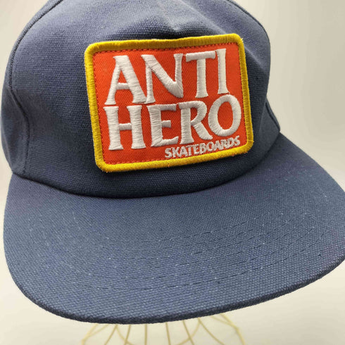 アンタイヒーロー ANTIHERO ロゴ刺繍 ワッペン 6パネル キャップ メンズ