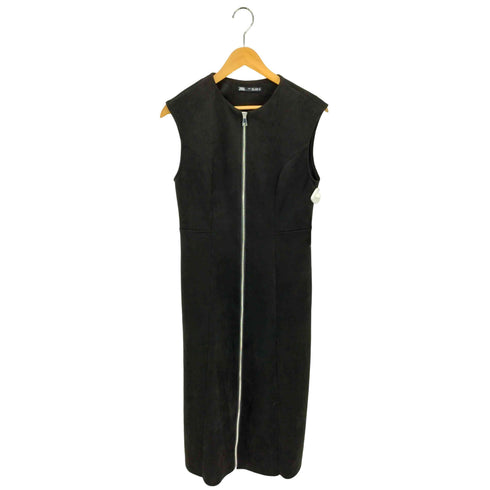 ザラ ZARA フェイクスエード ジップアップ ワンピース レディース S