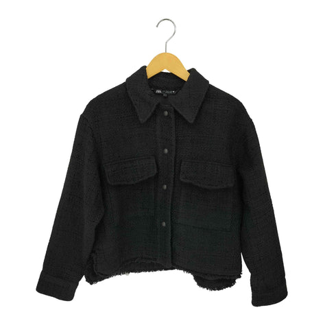 ザラ ZARA ツイード カバーオールジャケット レディース S
