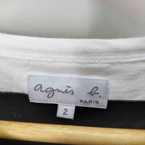 アニエスベー agnes b. ボーダーコットン半袖Tシャツ レディース JPN:2