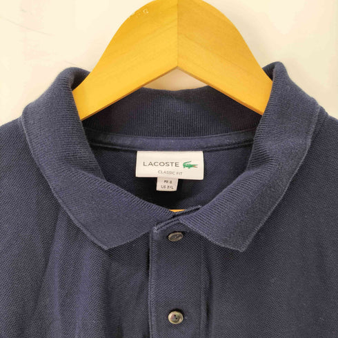ラコステ LACOSTE 鹿の子 ロゴ刺繍 半袖ポロシャツ メンズ 3XL