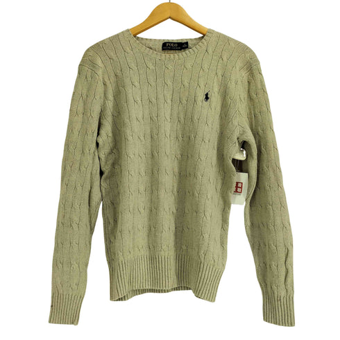 ポロラルフローレン POLO RALPH LAUREN ポニー刺繍 コットン ケーブルニット レディース import:M