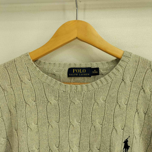 ポロラルフローレン POLO RALPH LAUREN ポニー刺繍 コットン ケーブルニット レディース import:M