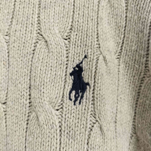 ポロラルフローレン POLO RALPH LAUREN ポニー刺繍 コットン ケーブルニット レディース import:M