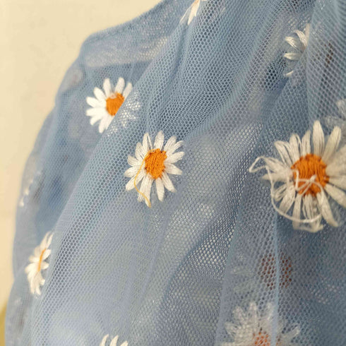 ザラ ZARA フラワー刺繍メッシュハンドバッグ レディース