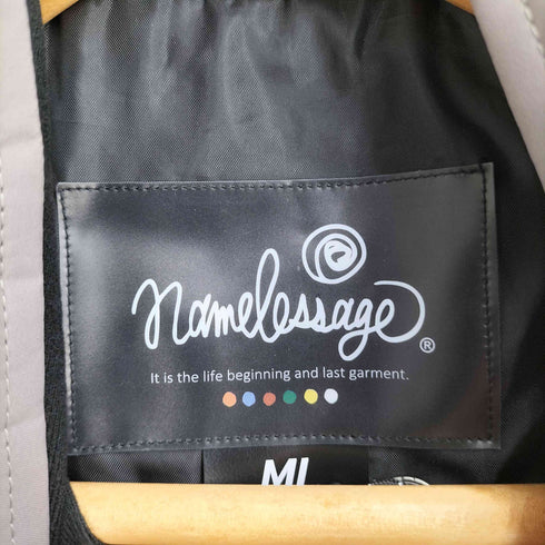 NAMELESSAGE ロゴ刺繍 ダウンベスト メンズ ML