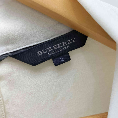バーバリーロンドン BURBERRY LONDON レーヨン ポリ ピンタック シャツ ブラウス レディース 2