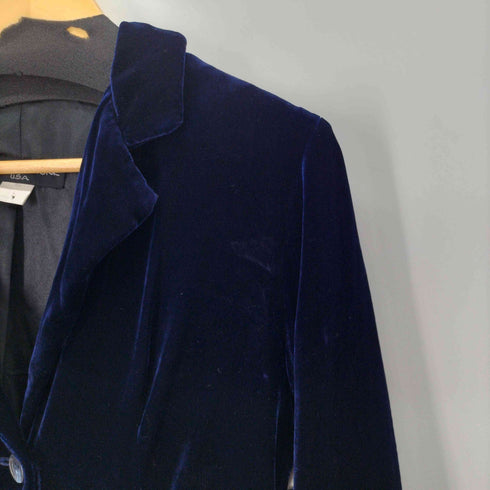 Little New York MADE IN USA レーヨン シルク ベロア テーラードジャケット レディース JPN:S