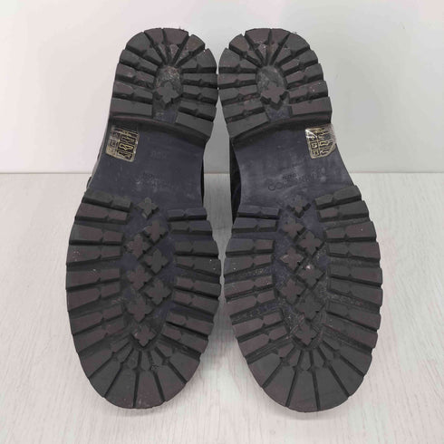 ジミーチュウ JIMMY CHOO ELBA FLAT ボンボンファー付 スエード レースアップ ワークブーツ レディース JPN:38