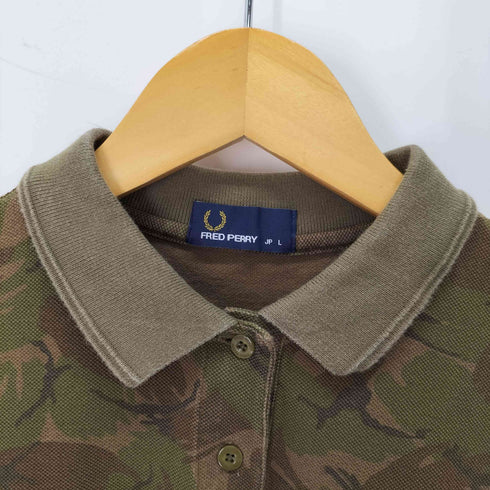 フレッドペリー FRED PERRY Y2K 迷彩 ポロシャツ レディース import:L