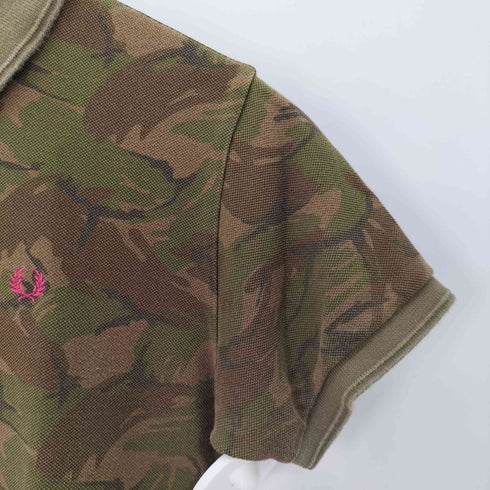 フレッドペリー FRED PERRY Y2K 迷彩 ポロシャツ レディース import:L