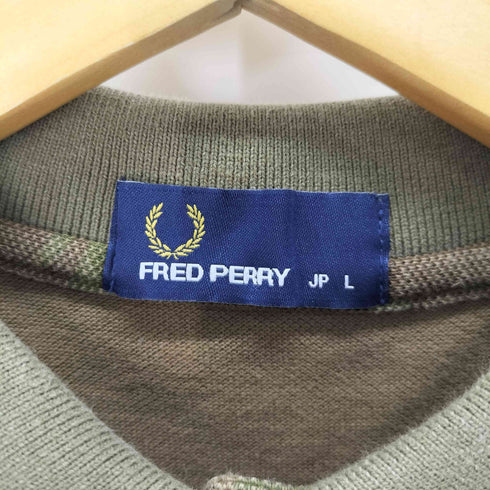 フレッドペリー FRED PERRY Y2K 迷彩 ポロシャツ レディース import:L