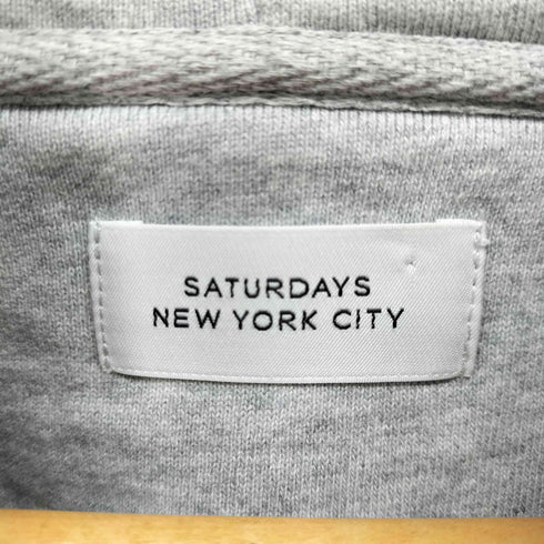 サタデーズニューヨークシティ Saturdays NYC SATURDAYS NEW YORK CITY ワンポイント 裏起毛 ヘビーウェイトパーカー メンズ import:M