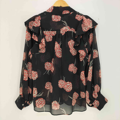 ヴェルメイユ VERMEIL カーネーションプリント ボウブラウス レディース