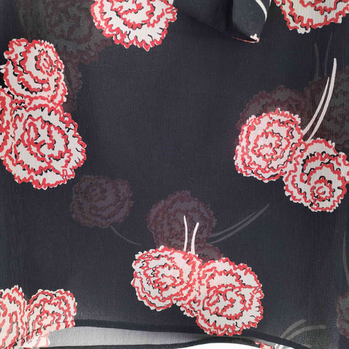 ヴェルメイユ VERMEIL カーネーションプリント ボウブラウス レディース