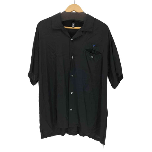 サイラス SILAS FLAMINGO OPEN SHIRT フラミンゴ刺繍 レーヨン 開襟 オープンカラー S/S シャツ メンズ import:XL