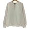 シシ sisii ZIP CREW コットン ハーフジップ クルーネック プルオーバー レディース JPN:L