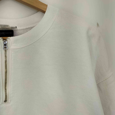 シシ sisii ZIP CREW コットン ハーフジップ クルーネック プルオーバー レディース JPN:L