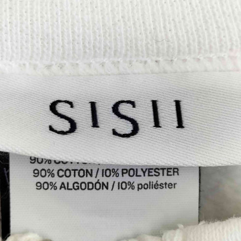 シシ sisii ZIP CREW コットン ハーフジップ クルーネック プルオーバー レディース JPN:L