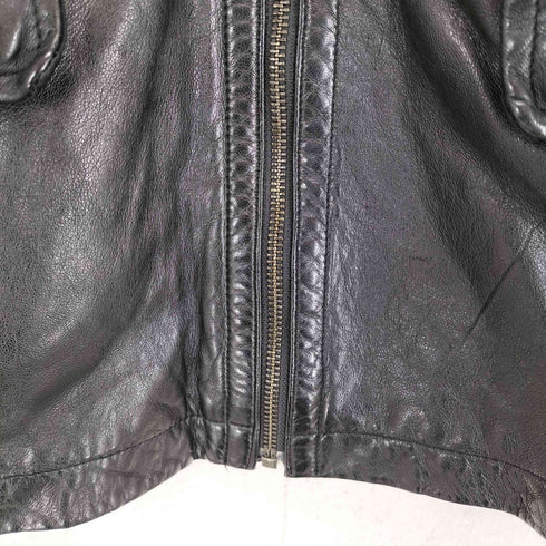 バナナリパブリック BANANA REPUBLIC ラムレザーシングルライダースジャケット メンズ S