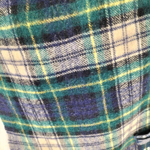 ポロラルフローレン POLO RALPH LAUREN スコットランド製 LAMBSWOOL ラム ウール タータンチェック フリンジ マフラー メンズ