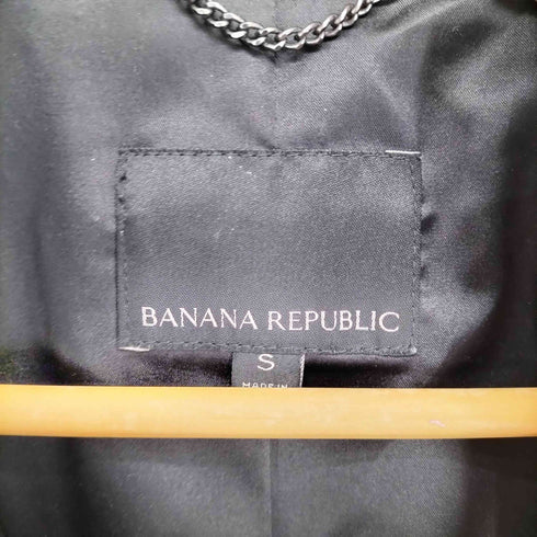 バナナリパブリック BANANA REPUBLIC ゴートレザーダブルライダースジャケット レディース S