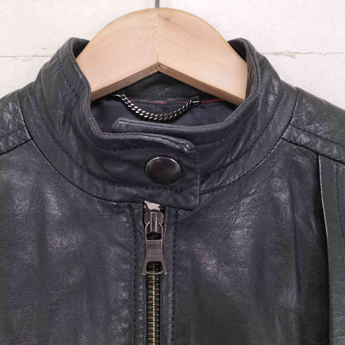 バナナリパブリック BANANA REPUBLIC ラムレザーシングルライダースジャケット レディース XS