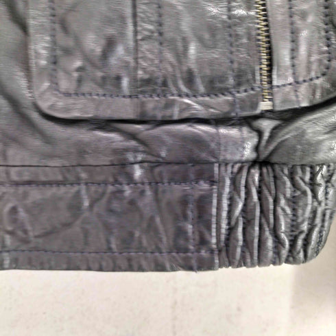 バナナリパブリック BANANA REPUBLIC ラムレザーシングルライダースジャケット レディース XS