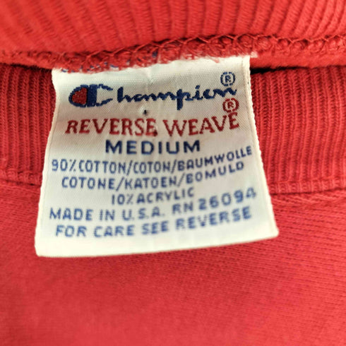チャンピオン Champion 90S 刺繍タグ USA製 REVERSE WEAVE リバースィーブ 袖目あり スウェット ロングリブ メンズ import:M