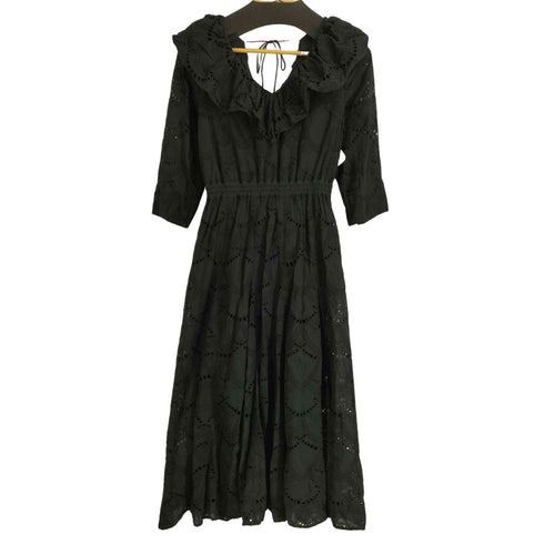 ヌキテパ NE QUITTEZ PAS ×Kanako Sato Cotton Voile Dot Hemla Frill Dress レディース import:S