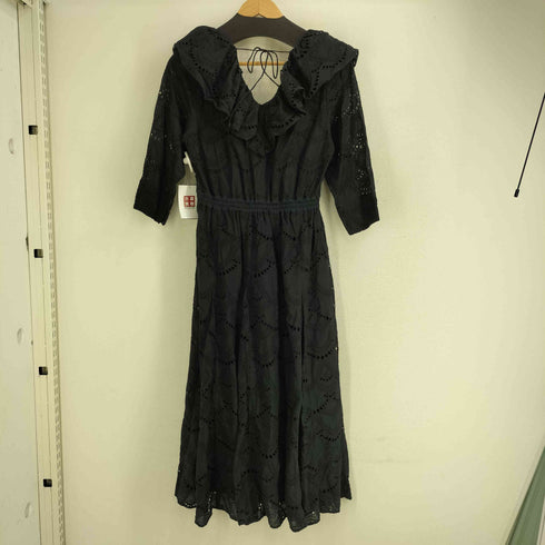 ヌキテパ NE QUITTEZ PAS ×Kanako Sato Cotton Voile Dot Hemla Frill Dress レディース import:S