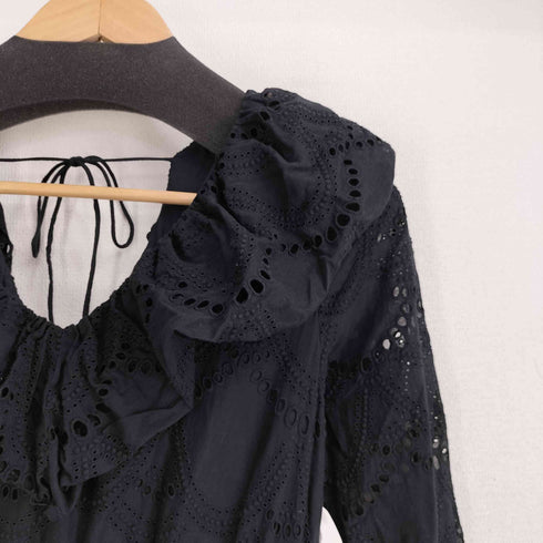 ヌキテパ NE QUITTEZ PAS ×Kanako Sato Cotton Voile Dot Hemla Frill Dress レディース import:S