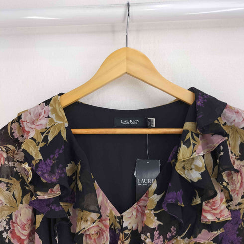 ローレンラルフローレン LAUREN RALPH LAUREN 23AW フラワープリントラッフルワンピース レディース US:4
