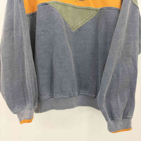 ロゴ刺繍 ハーフジップ スウェット トレーナー メンズ M