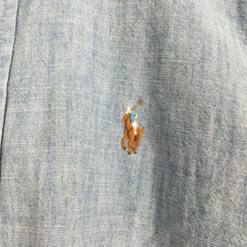 ポロラルフローレン POLO RALPH LAUREN ポニー刺繍 L/S デニムシャツ メンズ import:XS