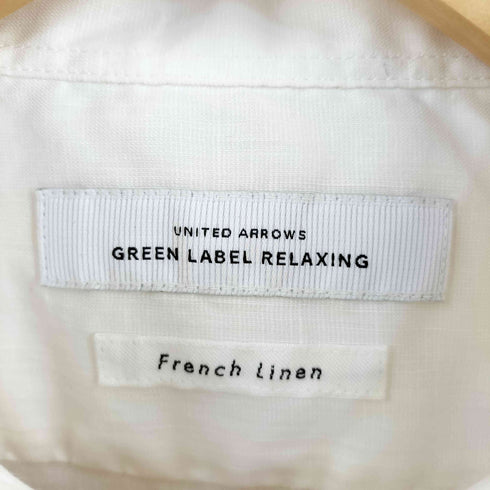 ユナイテッドアローズグリーンレーベルリラクシング UNITED ARROWS green label relaxing CSM STRC フレンチリネン ボタンダウン LS 長袖 シャツ メンズ JPN:M
