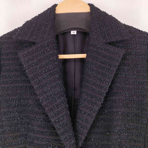 ミッシェルクラン MICHEL KLEIN ツイードテーラードジャケット レディース 38