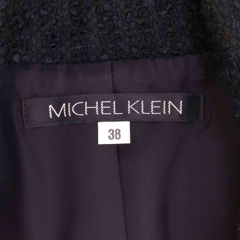 ミッシェルクラン MICHEL KLEIN ツイードテーラードジャケット レディース 38